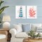 Stupell Industries Beach Umbrella & Coral Branch 2pc Framed Giclee Set, design by Matthew Piotrowicz